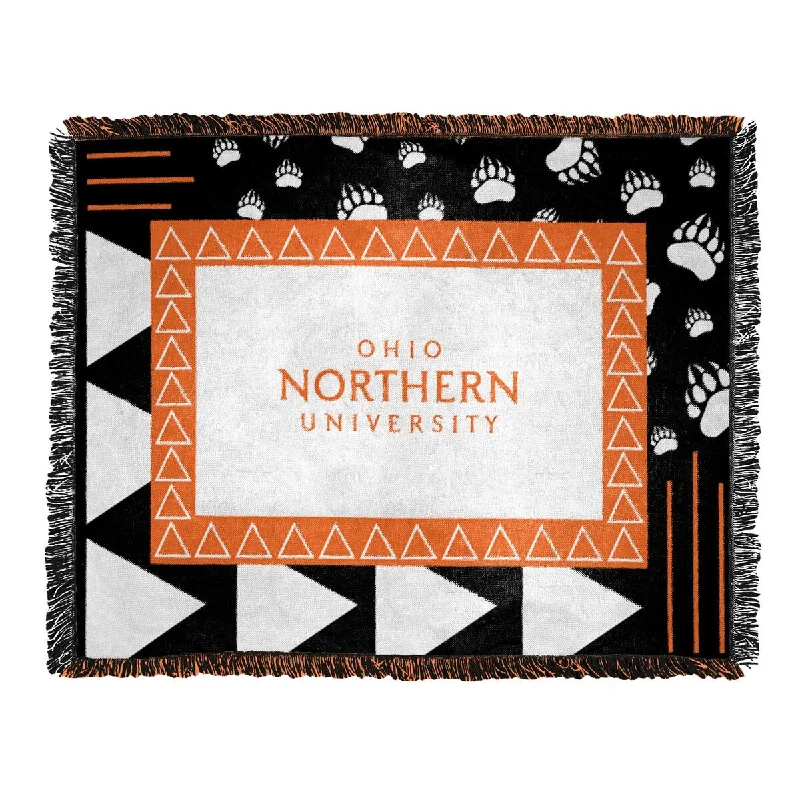 Chenille blankets with a thick and fuzzy textureOhio Northern Univ Jacquard Throw