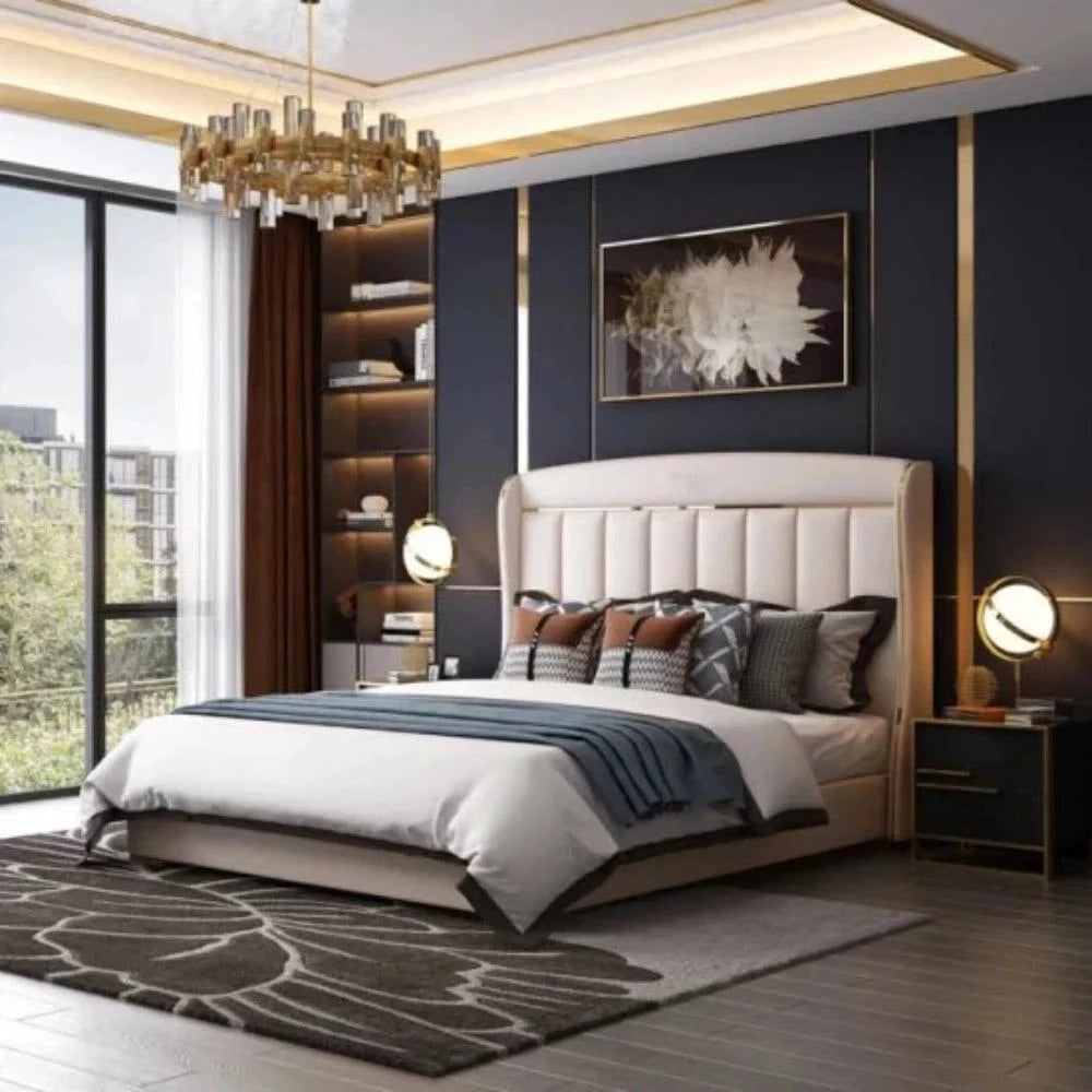 Polyester - foam mattresses for budget - friendly optionsOval Uniline Upholstered Luxury Bed With Storage In Beige Suede Polyester - foam mattresses for budget - friendly optionsOval Uniline Upholstered Luxury Bed With Storage In Beige Suede
