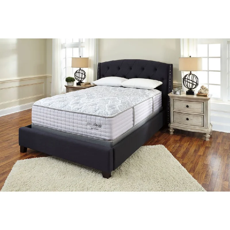 Hybrid mattresses combining foam and innerspring technologySierra Sleep Mattresses by Ashley Mount Dana Plush-top King-size Mattress and Low-profile Foundation