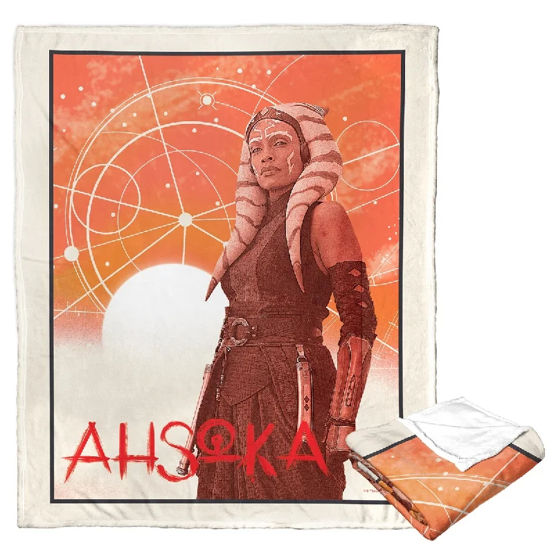 Queen - size blankets for standard - sized bedsStar Wars Ahsoka Warrior Stance Silk Touch Throw