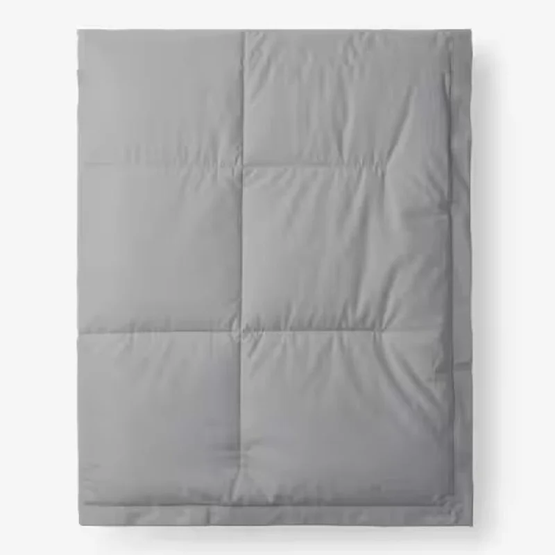 Bamboo fiber blankets with natural antibacterial propertiesTwin Size Down Cotton Blanket Hypoallergenic Light Grey