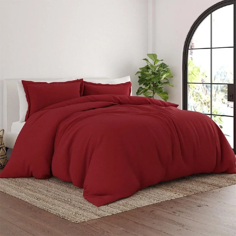 Queen - size blankets for standard - sized bedsTwin/TwinXL Duvet Cover & Shams Luxurious Comfort Burgundy